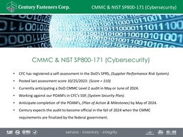 CMMC & NIST SP800-171 (Cybersecurity)