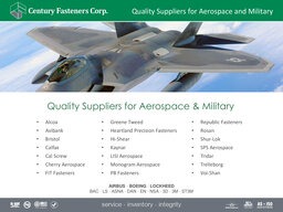 Quality Suppliers for Aerospace & Military